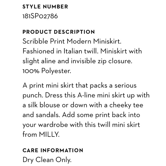 NWT Milly Skirt - Picture 3 of 3